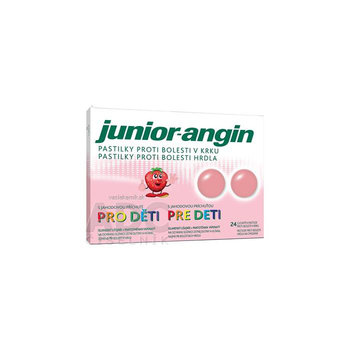 Junior-angin pastilky pre deti s jahodovou príchuťou 24ks