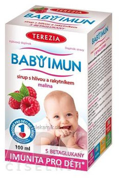 TEREZIA BABY IMUN sirup s hlivou a rakytníkom 100ml príchuť malina