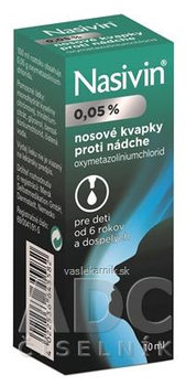 NASIVIN nosové kvapky 0,05 % 10ml